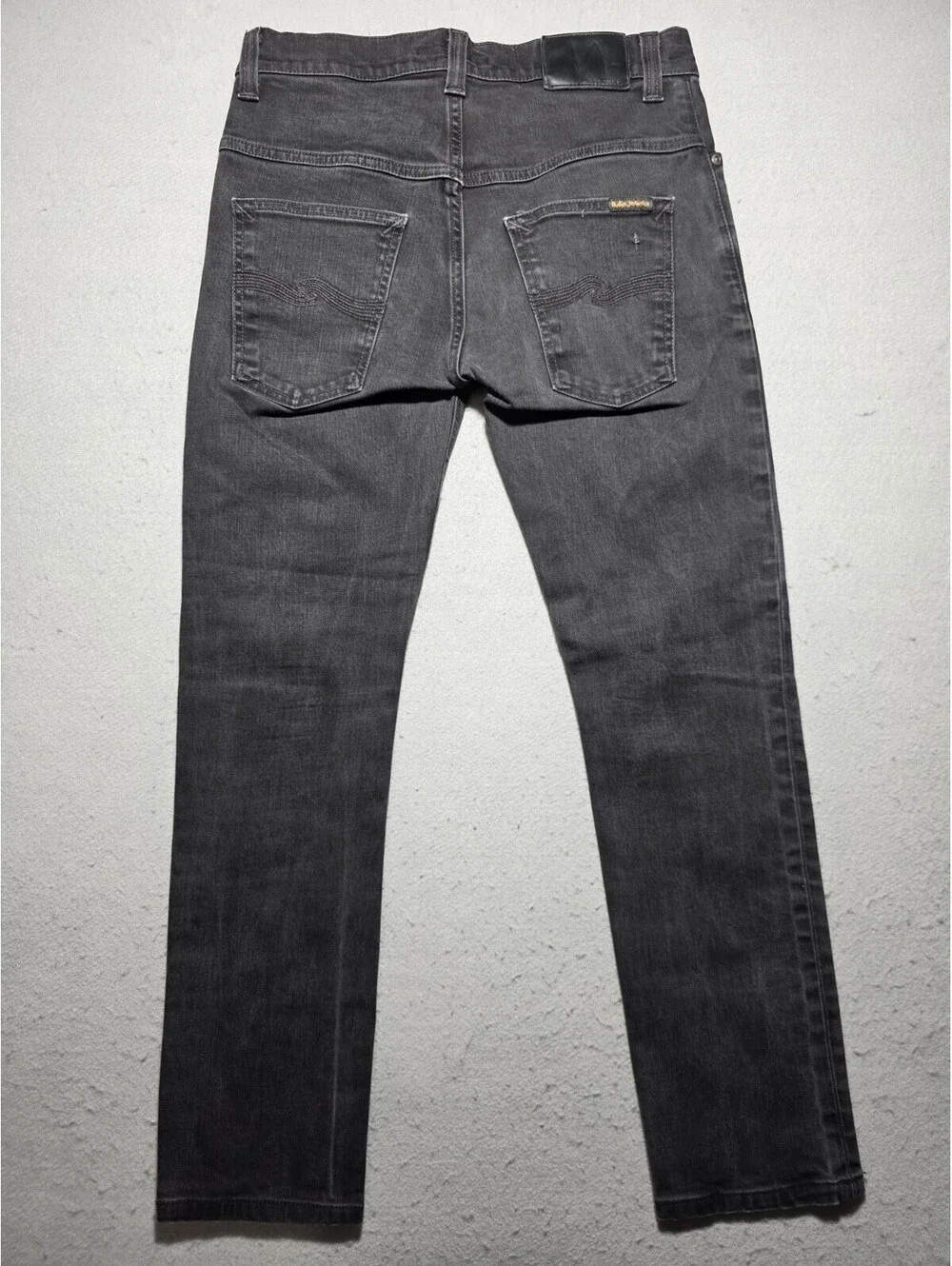 Nudie Jeans Co Thin Finn Dry Cold Black Slim Jeans Mens Size W31 L30 Made Italy